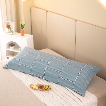 91家纺网 家纺一手货源 找家纺 喜相逢家纺2024新款 D26-双人枕套-纯棉磨毛长枕套全棉磨毛