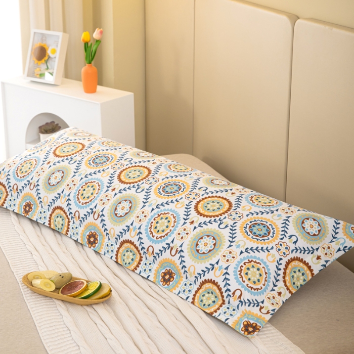 91家纺网 家纺一手货源 找家纺 喜相逢家纺2024新款 D26-双人枕套-纯棉磨毛长枕套全棉磨毛