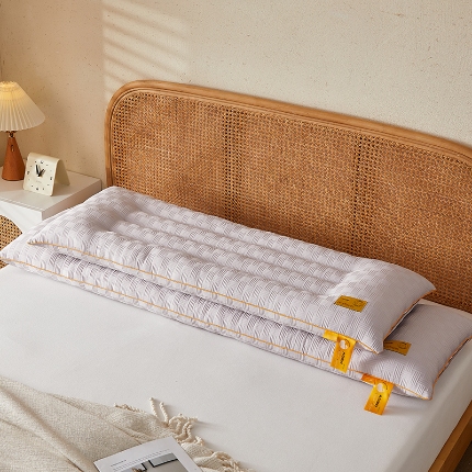 91家纺网 家纺一手货源 找家纺 （总）乐可 2024新款A类华夫格双人长枕 枕头枕芯