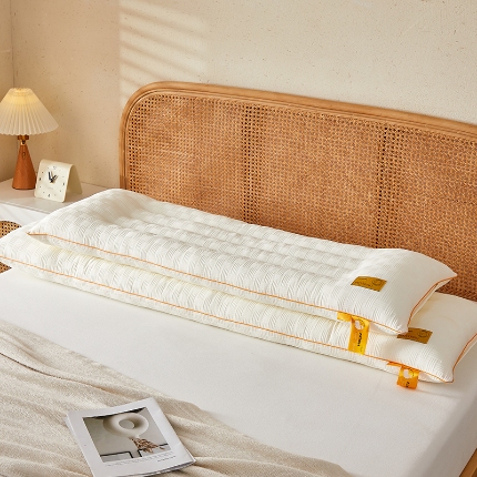 91家纺网 家纺一手货源 找家纺 （总）乐可 2024新款A类华夫格双人长枕 枕头枕芯