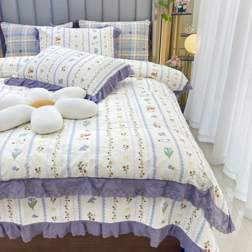 91家纺网 家纺一手货源 找家纺 （总）法式纯棉被罩200X230cm双人被套小碎花全棉被罩纯棉被罩