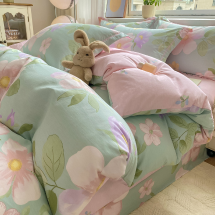 91家纺网 家纺一手货源 找家纺 （总）凌鼎 2025新款13070全棉印花款四件套