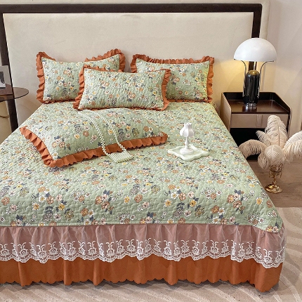 91家纺网 家纺一手货源 找家纺 （总）2024苏米娜A类母婴级双层纱棉麻单床盖三件套小竺棉泡泡棉泡泡纱单床盖三件套纯棉全棉水洗棉床盖三件套