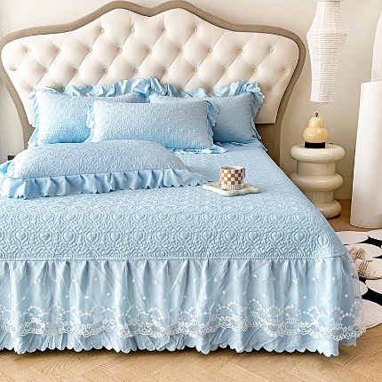 91家纺网 家纺一手货源 找家纺 （总）2024苏米娜A类母婴级双层纱棉麻单床盖三件套小竺棉泡泡棉泡泡纱单床盖三件套纯棉全棉水洗棉床盖三件套