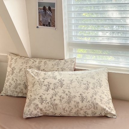 91家纺网 家纺一手货源 找家纺 （总）柠馨 2023新款13376全棉单品枕套