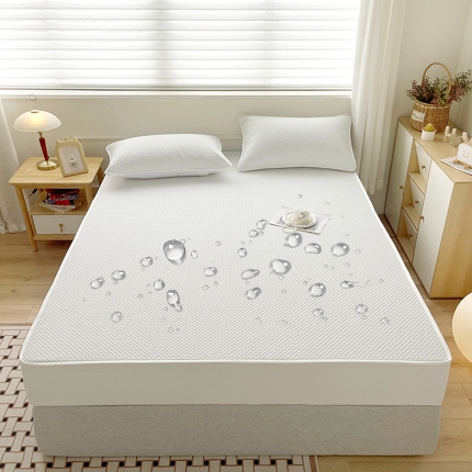 91家纺网 家纺一手货源 找家纺 （总）忘忧草 2025新款A类针织棉夹棉防水床笠隔尿垫床罩