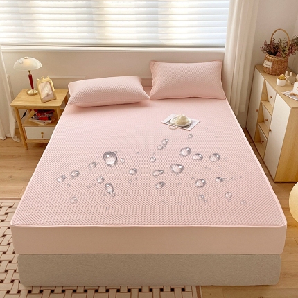 91家纺网 家纺一手货源 找家纺 （总）忘忧草 2025新款A类针织棉夹棉防水床笠隔尿垫床罩