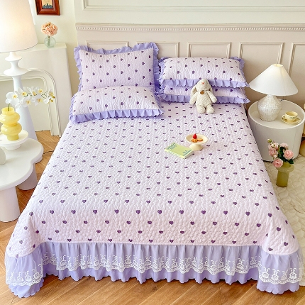 91家纺网 家纺一手货源 找家纺 （总）2025A类母婴级双层纱棉麻单床盖三件套小竺棉泡泡棉泡泡纱单床盖三件套纯棉全棉水洗棉床盖三件套