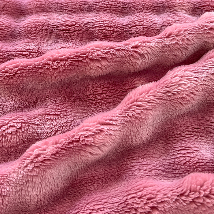 91家纺网 家纺一手货源 找家纺 芸锦豪 2024新款仿兔毛泡泡绒毛毯-包边款毛毯安娜紫-包边款