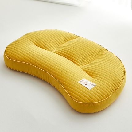 91家纺网 家纺一手货源 找家纺 （总）乐可 2024新款砂洗月牙分区荞麦枕 枕头枕芯