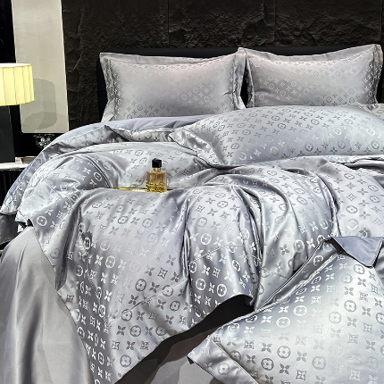 91家纺网 家纺一手货源 找家纺 （总） 经年2025年 新款 水洗真丝冰丝天丝大牌风 提花四件套 直播爆款