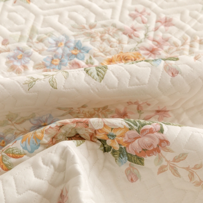 91家纺网 家纺一手货源 找家纺 （总）忘忧草 2025新款A类全棉印花夹棉床笠纯棉