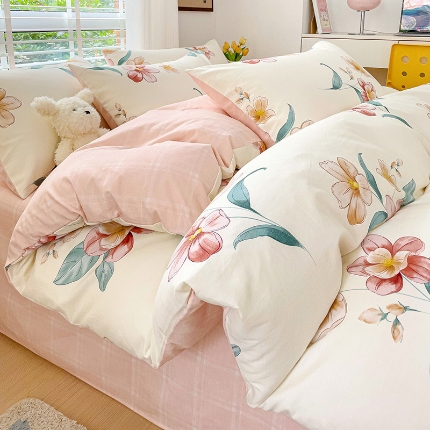 91家纺网 家纺一手货源 找家纺 （总）2024新款13070全棉印花100新疆棉单被套