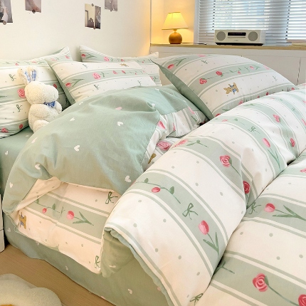 91家纺网 家纺一手货源 找家纺 （总）2024新款13070全棉印花100新疆棉单被套