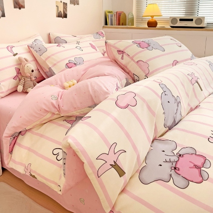 91家纺网 家纺一手货源 找家纺 （总）2024新款13070全棉印花100新疆棉单被套