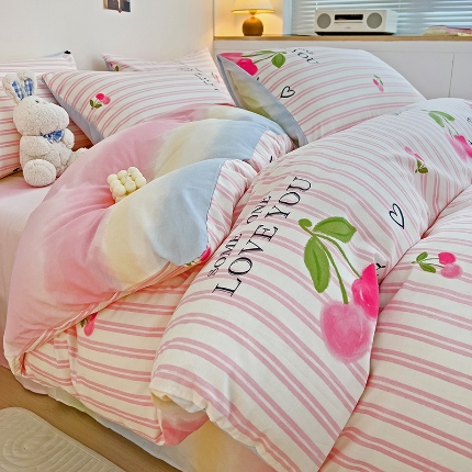 91家纺网 家纺一手货源 找家纺 （总）2024新款13070全棉印花100新疆棉单被套