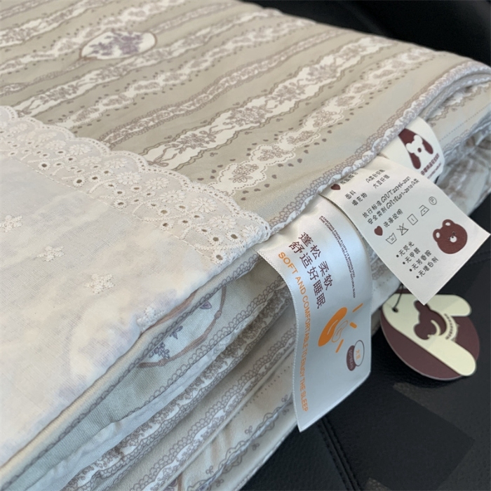 91家纺网 家纺一手货源 找家纺 奈萝 2024新款法式花边针织夏被春秋被 凯瑟琳