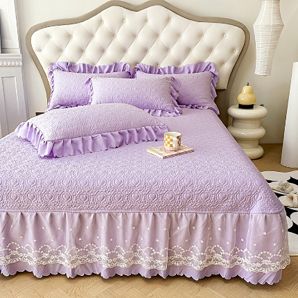 91家纺网 家纺一手货源 找家纺 （总）（总）2024苏米娜A类母婴级双层纱棉麻单床盖三件套小竺棉泡泡棉泡泡纱单床盖三件套纯棉全棉水洗棉床盖三件套