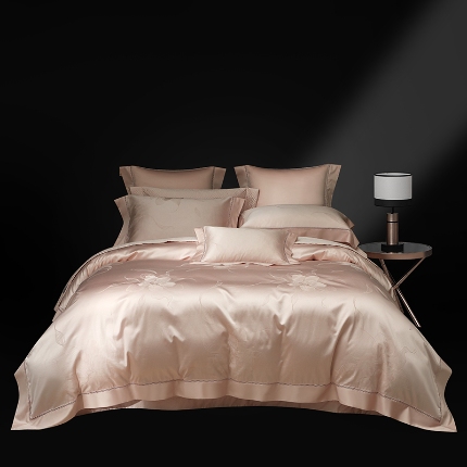 91家纺网 家纺一手货源 找家纺 【2024】140S140支长绒棉全棉提花四件套床盖四件套可定制可配七件套直播爆款 凯旋