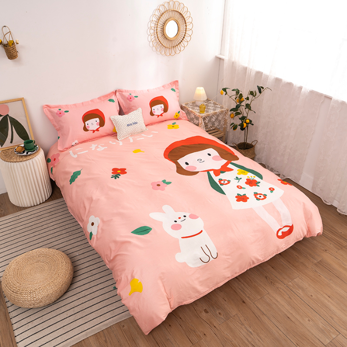 91家纺网 家纺一手货源 找家纺 （总）金爱家 2021新款13372卡通全棉四件套