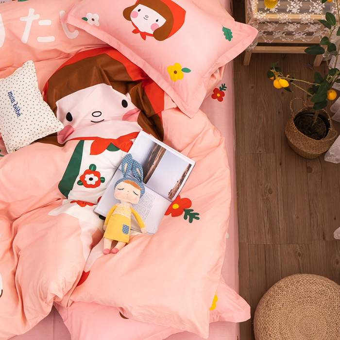 91家纺网 家纺一手货源 找家纺 （总）金爱家 2021新款13372卡通全棉四件套