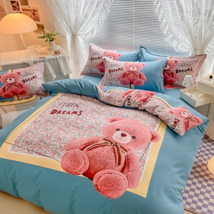 91家纺网 家纺一手货源 找家纺 （总）金爱家 2023新款大版卡通磨毛四件套