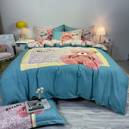 （总）金爱家 2021新款大版磨毛卡通系列四件套