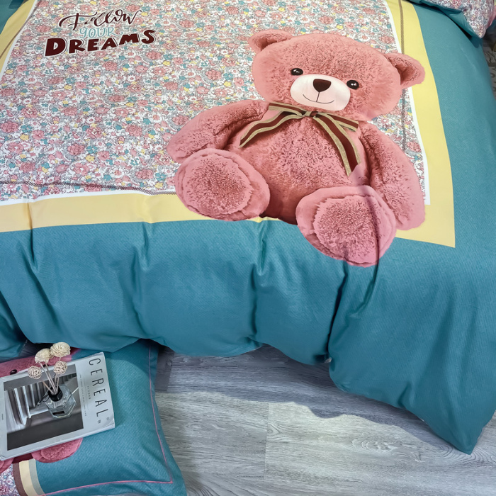 91家纺网 家纺一手货源 找家纺 （总）金爱家 2021新款大版磨毛卡通系列四件套