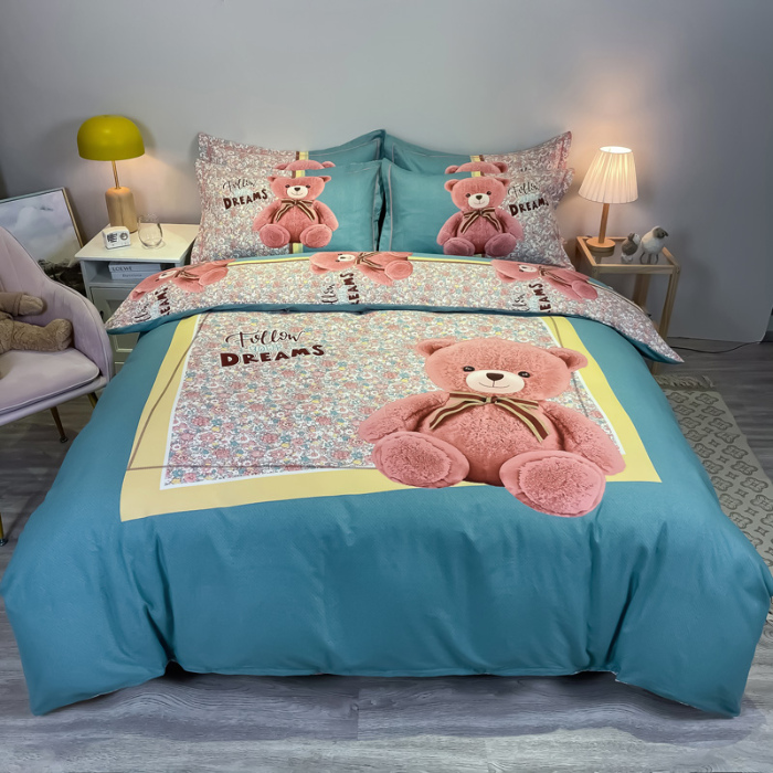 91家纺网 家纺一手货源 找家纺 （总）金爱家 2021新款大版磨毛卡通系列四件套