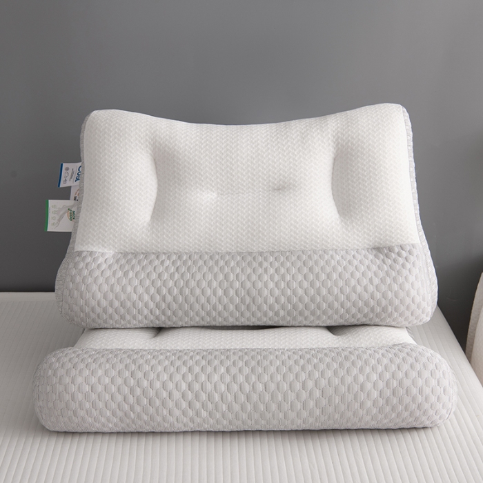 91家纺网 家纺一手货源 找家纺 爱来伊家 2024新款冰豆豆夏季枕芯反牵引枕48*74cm 牵引枕-灰