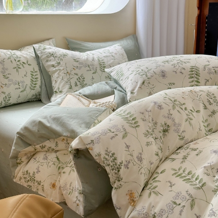 91家纺网 家纺一手货源 找家纺 直播爆款·全棉喷气印花四件套纯棉网红小清新卡通三件套多规格床上用品套件