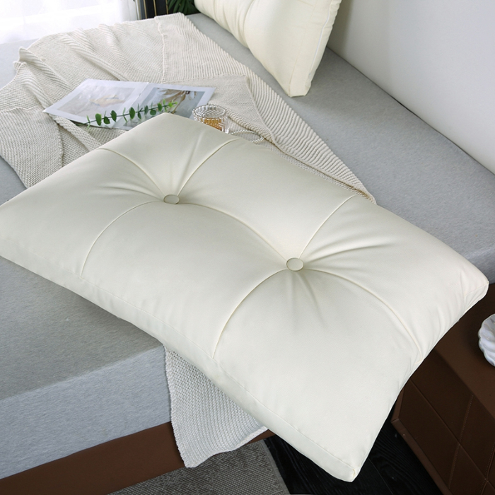 91家纺网 家纺一手货源 找家纺 永光家居 2024新款猫爪皮双拼靠枕 床头靠垫抱枕榻榻米软包