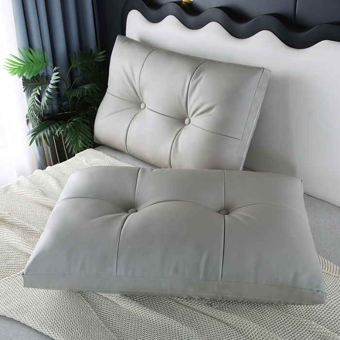 91家纺网 家纺一手货源 找家纺 永光家居 2024新款猫爪皮双拼靠枕 床头靠垫抱枕榻榻米软包