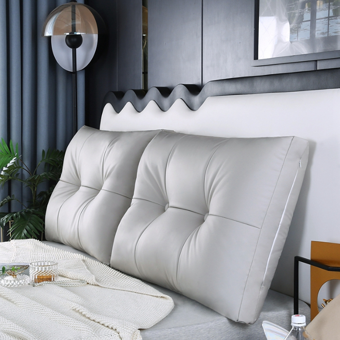 91家纺网 家纺一手货源 找家纺 永光家居 2024新款猫爪皮双拼靠枕 床头靠垫抱枕榻榻米软包