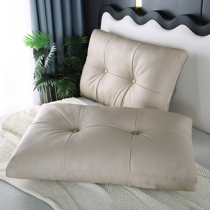 91家纺网 家纺一手货源 找家纺 永光家居 2024新款猫爪皮双拼靠枕 床头靠垫抱枕榻榻米软包