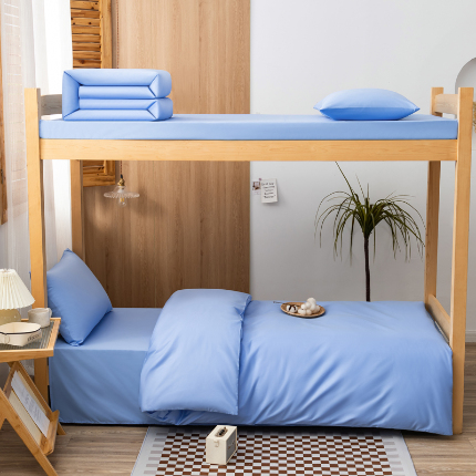 91家纺网 家纺一手货源 找家纺 （总）斯尔顿 2025新款AB版全棉印花宿舍学生三件套床单款三件套 学生床品6件套