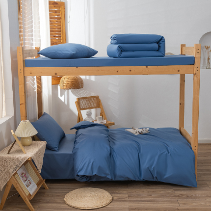 91家纺网 家纺一手货源 找家纺 （总）斯尔顿 2025新款AB版全棉印花宿舍学生三件套床单款三件套 学生床品6件套