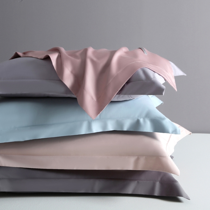 91家纺网 家纺一手货源 找家纺 （总）2024新款100支长绒棉枕套全棉贡缎枕头套纯棉枕芯套枕巾48x74cm一对装