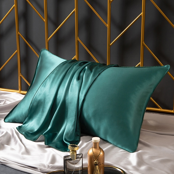 91家纺网 家纺一手货源 找家纺 （总）2024新款纯真丝枕套100%桑蚕丝单人枕套天丝绸枕巾家用枕套一对装