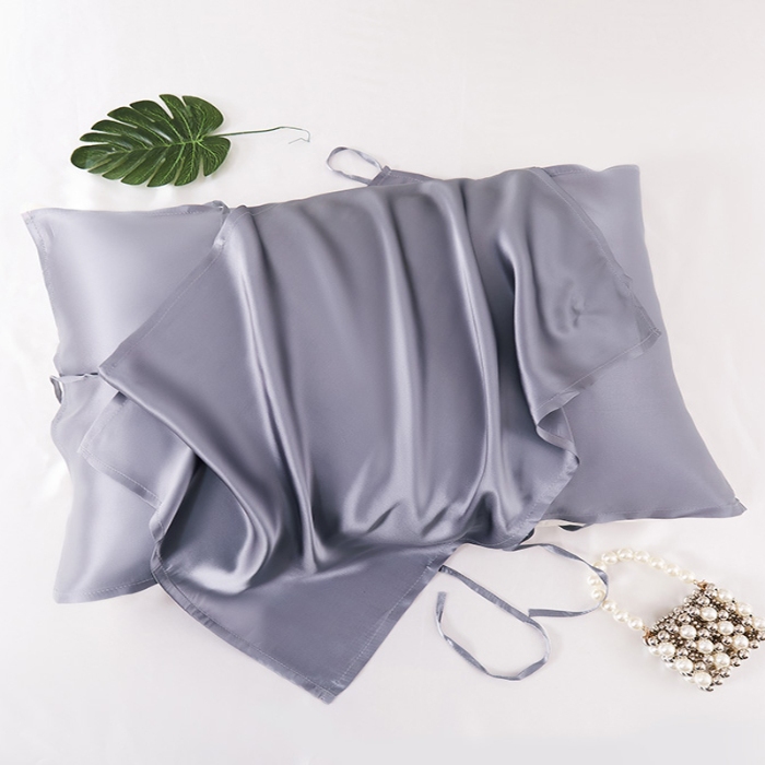 91家纺网 家纺一手货源 找家纺 （总）纯真丝枕巾100%桑蚕丝枕头巾升级4根绑带款枕套天丝绸缎面枕芯套