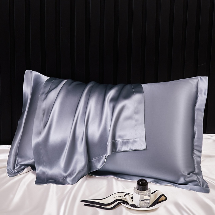 91家纺网 家纺一手货源 找家纺 （总）2024新款纯真丝枕套100%桑蚕丝枕头套枕芯套一对48x74丝绸缎面枕巾