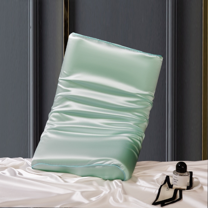 91家纺网 家纺一手货源 找家纺 （总）纯真丝乳胶枕枕套100%桑蚕丝记忆枕枕芯套35x55cm曲线枕头套儿童50x30