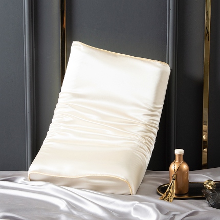 91家纺网 家纺一手货源 找家纺 （总）纯真丝乳胶枕枕套100%桑蚕丝记忆枕枕芯套35x55cm曲线枕头套儿童50x30