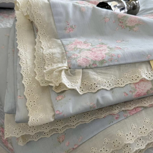 91家纺网 家纺一手货源 找家纺 法式纯棉枕套48x74cm 全棉加厚枕套纯棉枕头套一对装