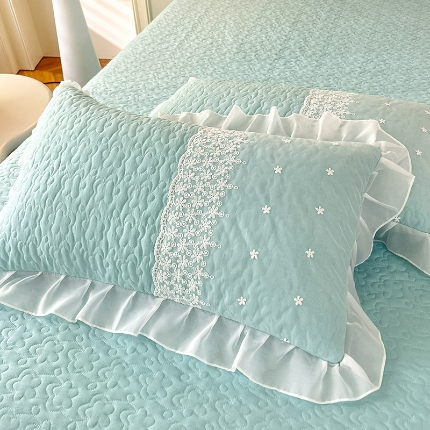 91家纺网 家纺一手货源 找家纺 （总）2024春夏新品A类母婴级双层纱棉麻花边夹棉枕套一对泡泡纱泡泡棉小竺棉纯棉全棉磨毛水洗棉花边枕套一对