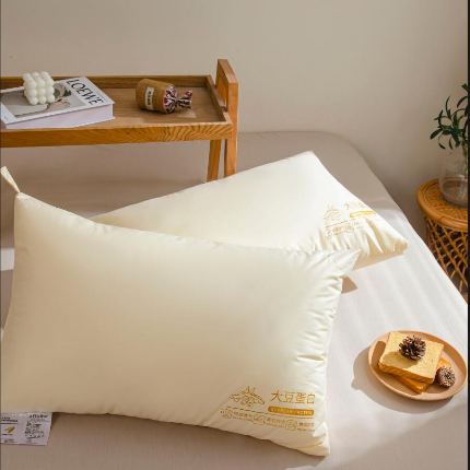 91家纺网 家纺一手货源 找家纺 全棉60支大豆蛋白枕芯枕头 软糯低枕 酒店高枕
