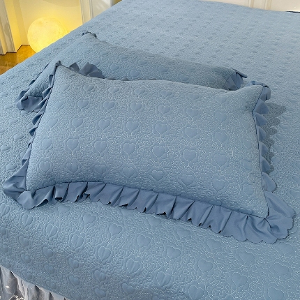 91家纺网 家纺一手货源 找家纺 （总）2024春夏新品A类母婴级双层纱棉麻花边夹棉枕套一对泡泡纱泡泡棉小竺棉纯棉全棉磨毛水洗棉花边枕套一对