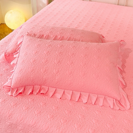 91家纺网 家纺一手货源 找家纺 （总）2024春夏新品A类母婴级双层纱棉麻花边夹棉枕套一对泡泡纱泡泡棉小竺棉纯棉全棉磨毛水洗棉花边枕套一对