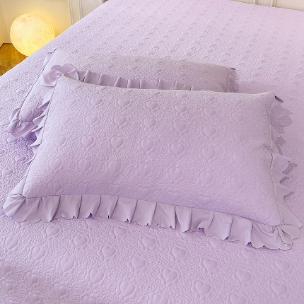 91家纺网 家纺一手货源 找家纺 （总）2024春夏新品A类母婴级双层纱棉麻花边夹棉枕套一对泡泡纱泡泡棉小竺棉纯棉全棉磨毛水洗棉花边枕套一对