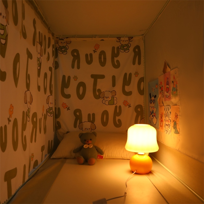 91家纺网 家纺一手货源 找家纺 （总）迪凡保罗蚊帐 2025新款2412小清新印花遮光学生蚊帐自带口袋帘